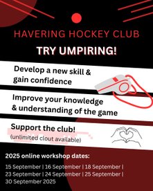 As we grow as a club, we are looking for more umpires to join our elite group of officials