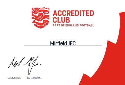 Mirfield JFC are now England Football Accredited!