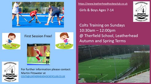 Hockey at LHC Colts Sundays in the Autumn & Spring Terms
