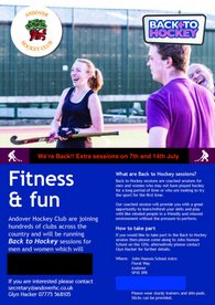 Back to Hockey sessions return - back by popular demand!!!