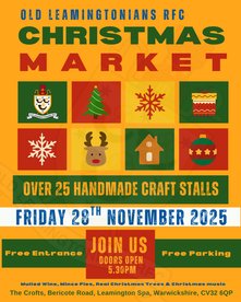 Old Leamingtonians RFC Christmas Market – Next Week! Friday 28th Nov
