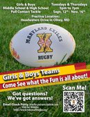 More information: MDX Boys and Girls HS & MS Tackle teams