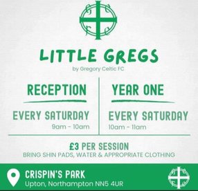 Little Greg's Reception and Year 1 Sessions