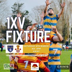 Men's Fixtures This Saturday - 8th March