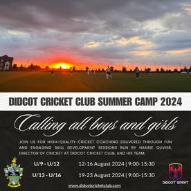 Didcot Cricket Club Summer Camp 2024
