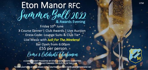 Limited spaces now available for this years Summer Ball