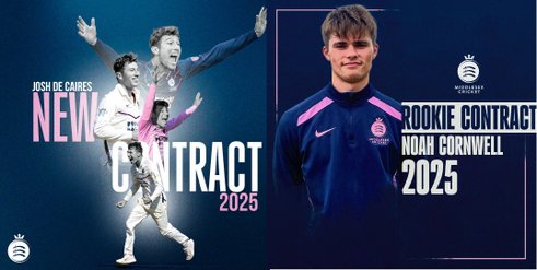 Noah and Josh awarded Middlesex Contracts