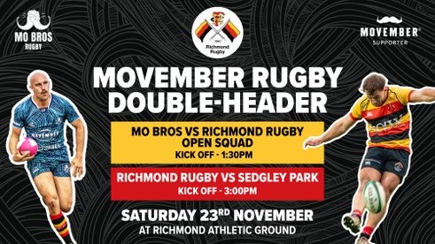 Movember Double-Header at Richmond | 23rd November 2024