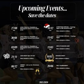 Key Events for the 2025/26 Season