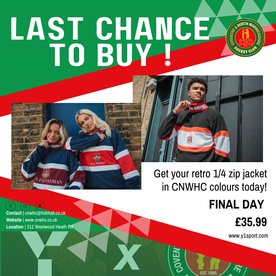 Get Your New Club Jacket - Last Day!