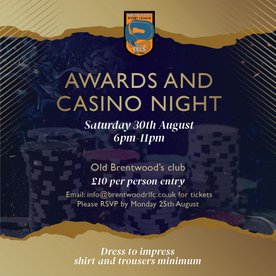 2025 End of Season Awards Evening – Casino Royale Theme