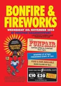 5th November Bonfire night at Hoppers