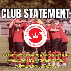Staplehurst Monarchs: 350+ players, 25+ teams, one community. Read our full statement