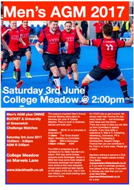 MEN'S AGM & CHALLENGE MATCHES - SAT 3rd JUNE