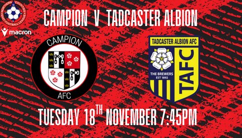 MATCH PREVIEW | Campion vs Tadcaster Albion