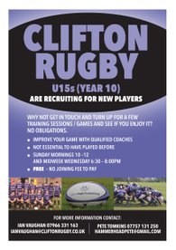 Under 15s are looking to add players to their squad
