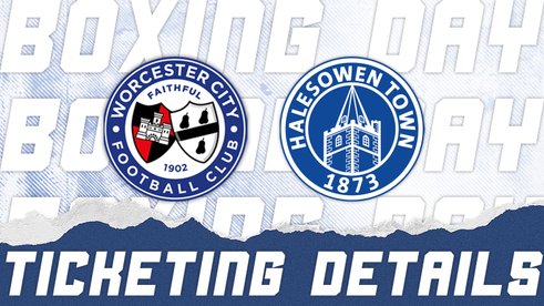 Boxing Day Fixture vs Halesowen Town – Ticket Details