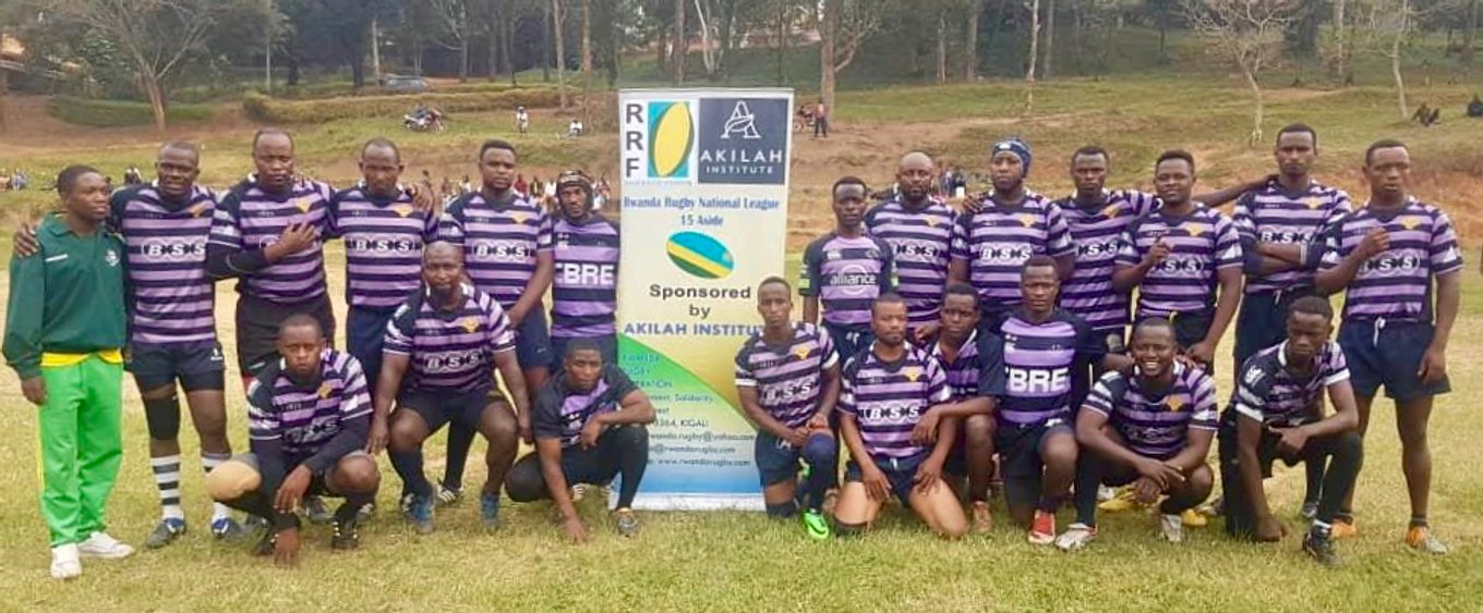 Friends of Rwandan Rugby in Lavender and Black