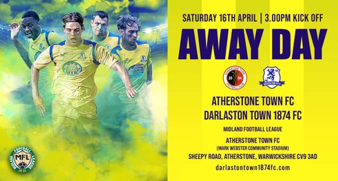 Darlaston will look to spoil Atherstone's League win celebrations tomorrow at the Mark Webster Community Stadium