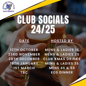 2024/2025 Season Social Calendar