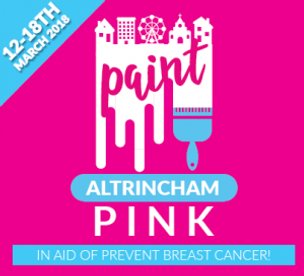 Paint Altrincham Pink at Timperley Sports Club 10th -18th March