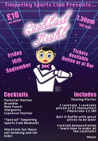 CLUB COCKTAIL NIGHT - tickets £10 on sale now!