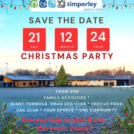 TSC Christmas Party 21st December 2024 - SAVE THE DATE!