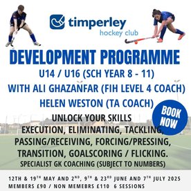 THC Summer  Development Programme 2025 (School Year 8 to 11) -starting 12th May BOOK NOW