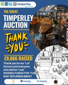 The Great Timperley Auction raises £8,866 towards Bar refurbishment!