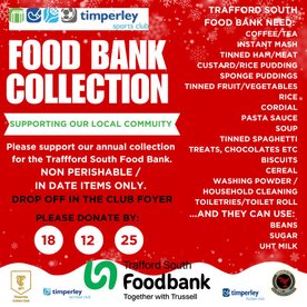 Timperley Sports Club - Christmas Food Bank Collection 2025