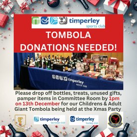 Tombola Prizes needed! Please drop off donations at the Club by 1pm on 13th December 2025!