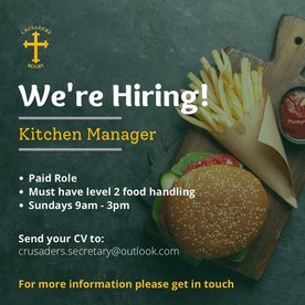 SUNDAY KITCHEN MANAGER - WE'RE HIRING
